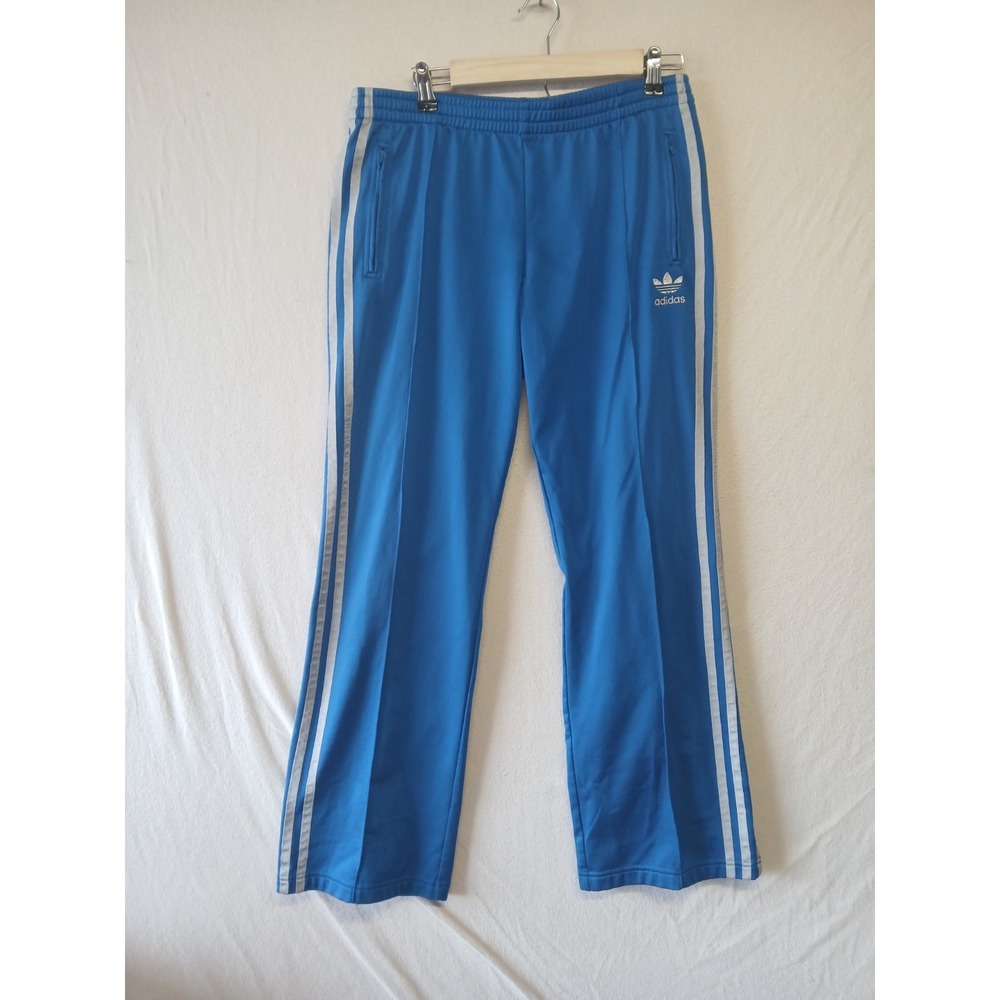 Adidas Vintage Original Track Beckenbauer Satin Pants Streetwear Blue Medium - Picture 11 of 12
